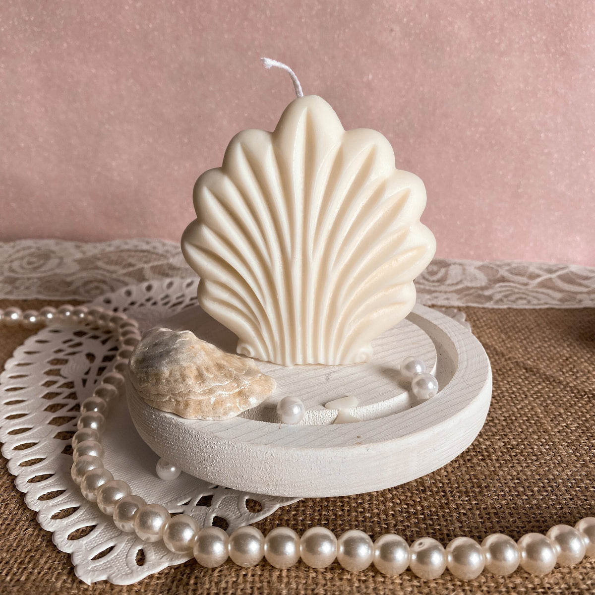 Harp Seashell Candle