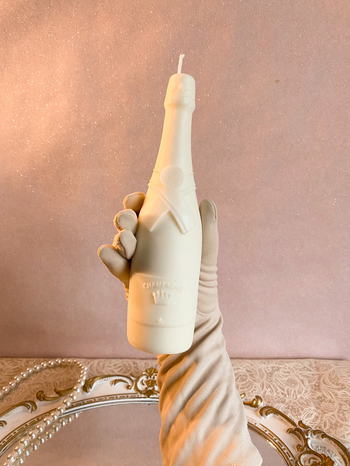 Champagne Bottle Candle