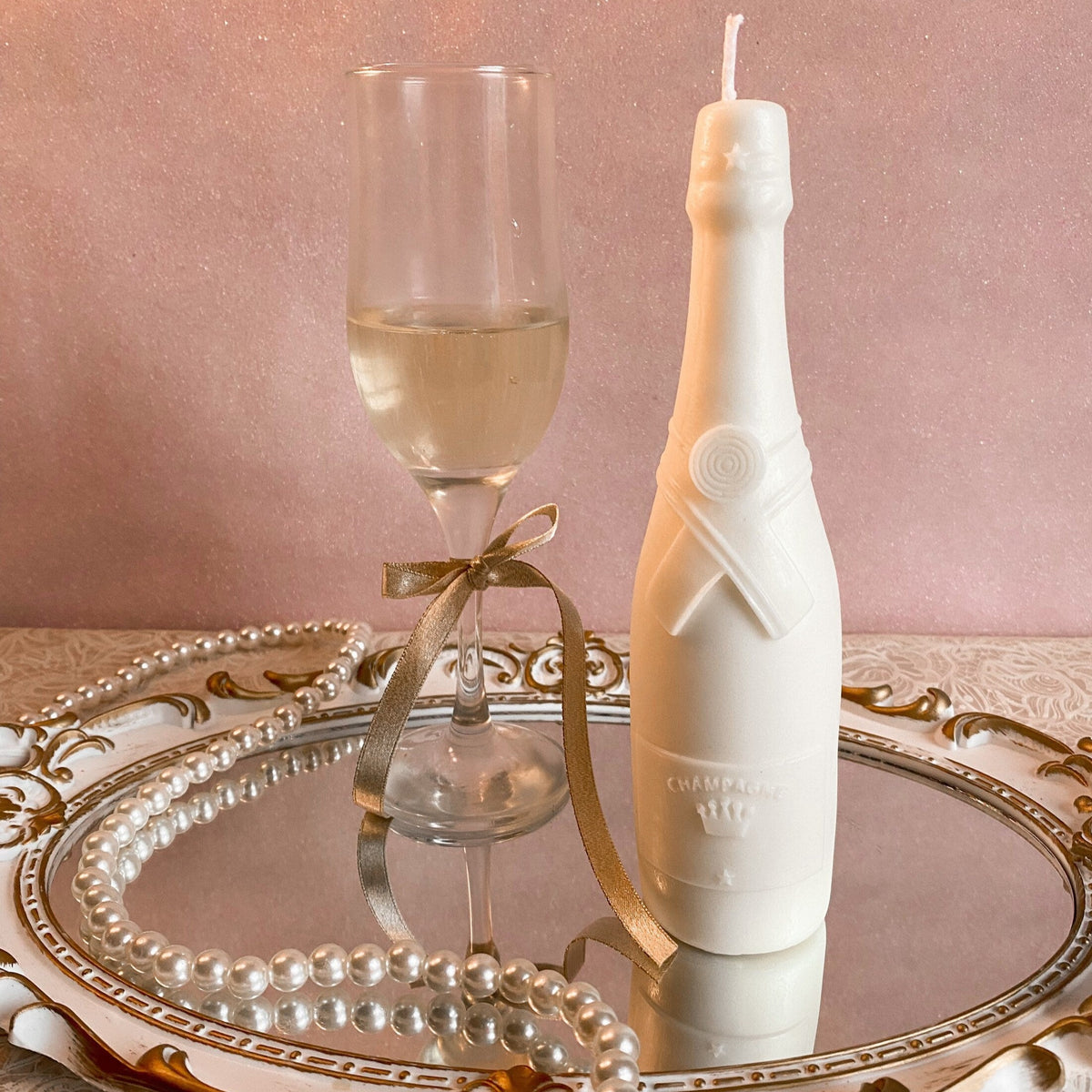 Champagne Bottle Candle